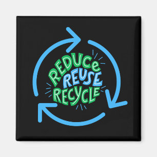 Reduce Reuse Recycle Environment Magnet