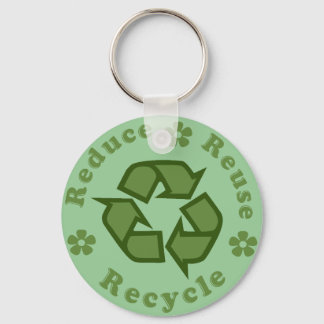 Reduce Reuse Recycle Keychain