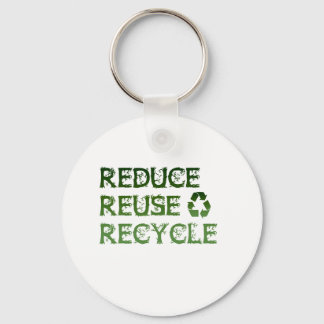 Reduce Reuse Recycle Keychain