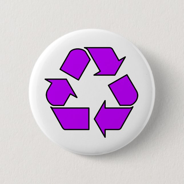 Reduce Reuse Recycle Logo Symbol Arrow 3R 2 Inch Round Button (Front)