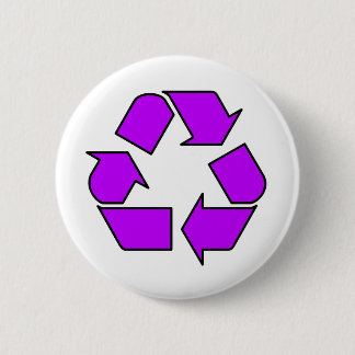 Reduce Reuse Recycle Logo Symbol Arrow 3R 2 Inch Round Button