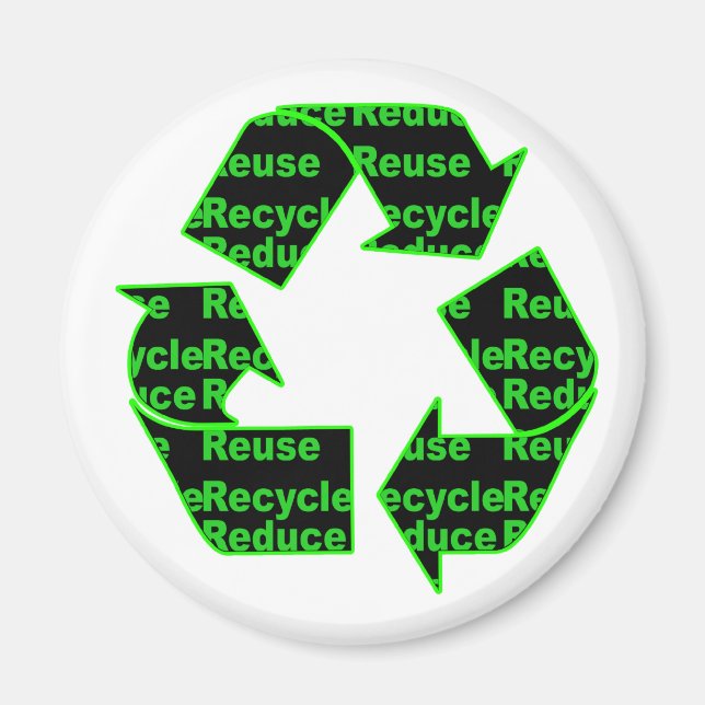 reduce reuse recycle magnet (Front)
