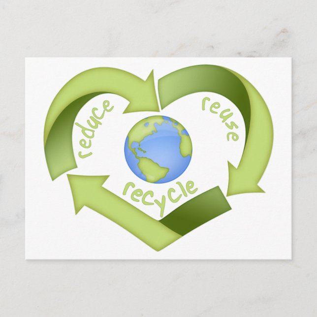 Reduce, Reuse, Recycle Postcard (Front)