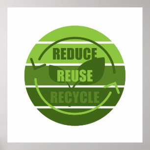 Reduce reuse recycle poster