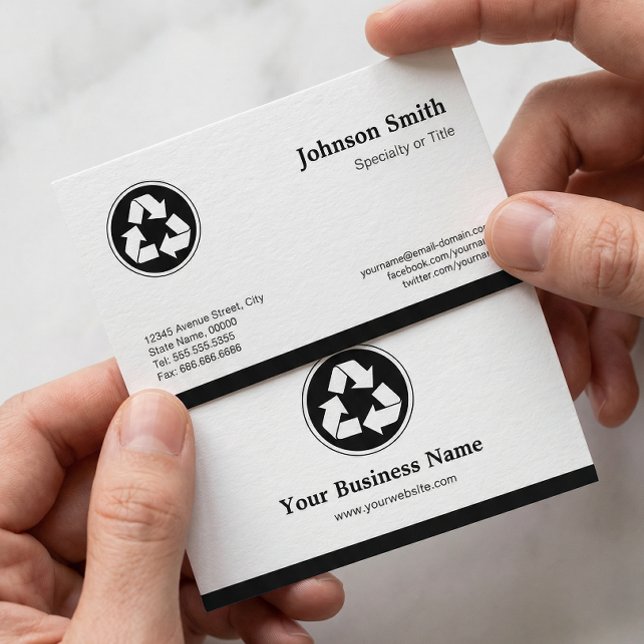 Reduce Reuse Recycle - Recycling Symbol Business Card (Creator Uploaded)