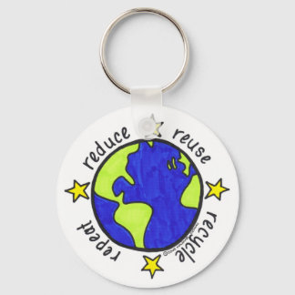 Reduce Reuse Recycle Repeat Keychain