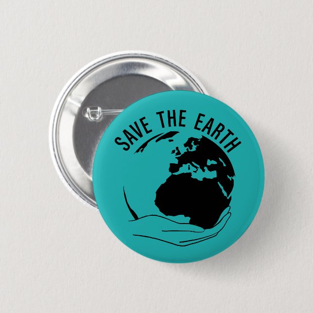 Reduce reuse recycle save the earth 2 inch round button (Front & Back)