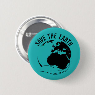 Reduce reuse recycle save the earth 2 inch round button