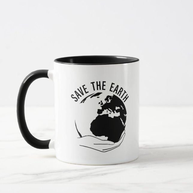 Reduce reuse recycle save the earth mug (Left)
