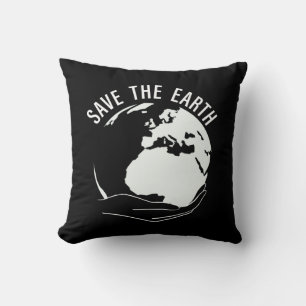 Reduce reuse recycle save the earth throw pillow