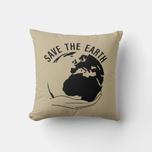 Reduce reuse recycle save the earth throw pillow