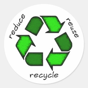 Reduce, Reuse, Recycle Sticker