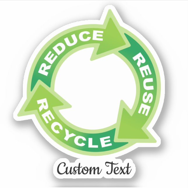 Reduce Reuse Recycle Sticker (Front)