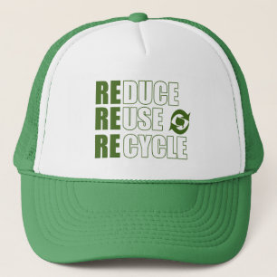 Reduce reuse recycle trucker hat