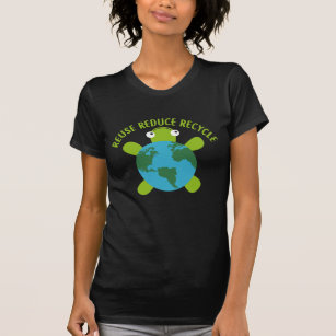 Reduce Reuse Recycle Turtle -Save Earth Ocean Eco T-Shirt