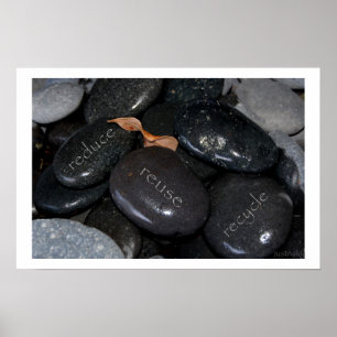 reduce reuse recyle rocks poster
