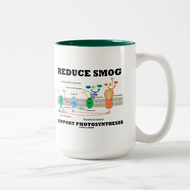 Reduce Smog Support Photosynthesis Two-Tone Coffee Mug (Right)