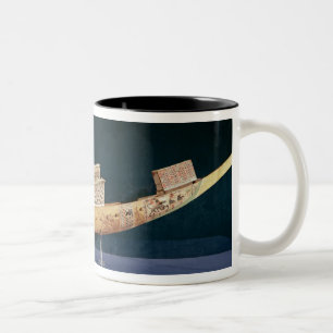 Reduced model of a boat from the Tomb Two-Tone Coffee Mug