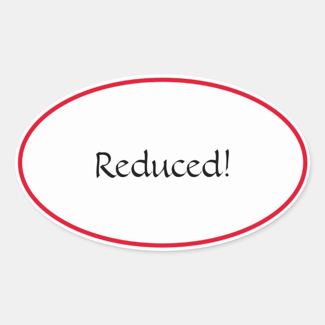 Reduced Oval Sticker (Front)