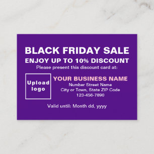 Réduction Business Black Vendredi Vente sur Purple Carte de