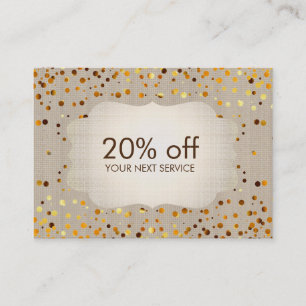 Réduction Cadeau de remise de bon de carte de bon d'or de