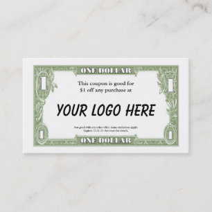 Réduction Carte de $1 bons