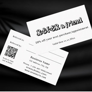 Réduction Carte de référence professionnelle de code qr noir