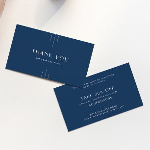Réduction EVERLY Art Déco Carte de Remerciement Entreprise B