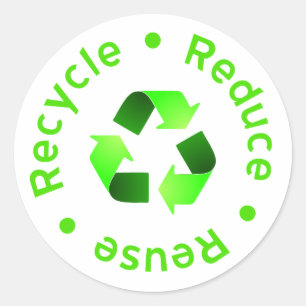 Réduire - Réutiliser - Étiquette de recyclage