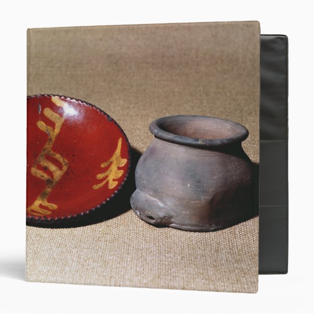 Redware cup and dish, c.1780 binder (Front/Inside)