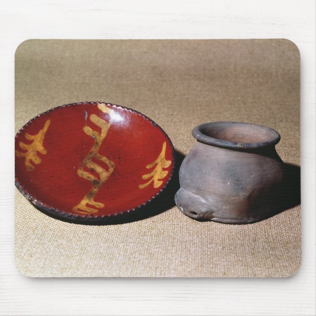 Redware cup and dish, c.1780 mouse pad (Front)