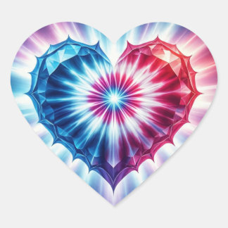 RedWhiteBlue  Heart Sticker