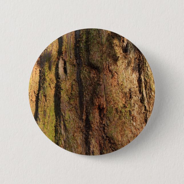 Redwood Bark Photo Texture 2 Inch Round Button (Front)