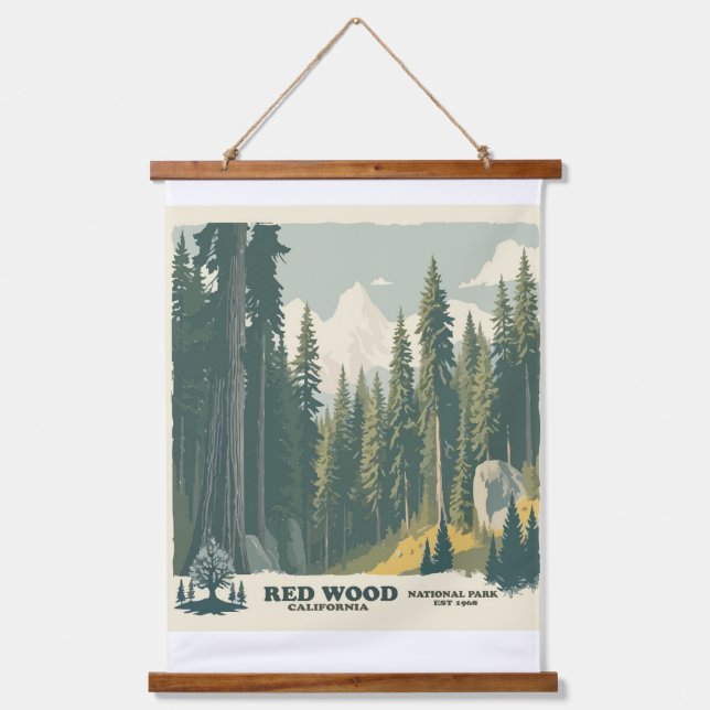 REDWOOD CALIFORNIA  NATIONAL PARK HANGING TAPESTRY (Front)