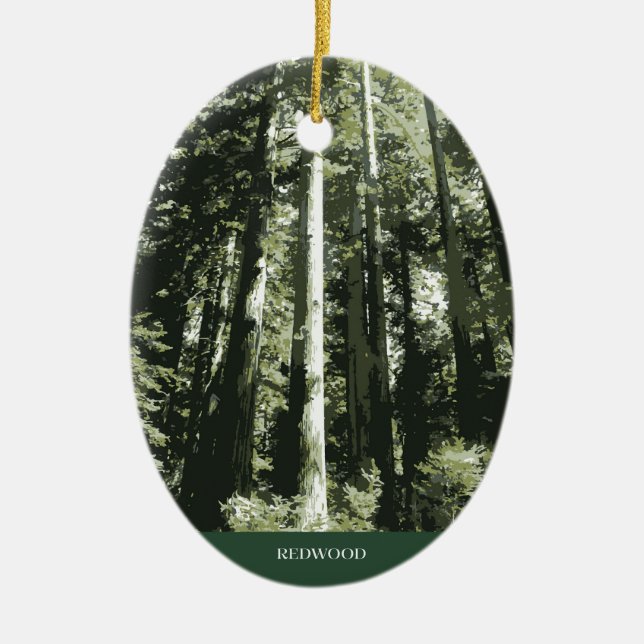 Redwood Christmas Tree Ornament (Front)