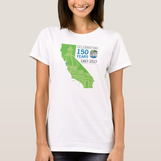 Redwood City 150th Anniversary T-Shirt (Front)