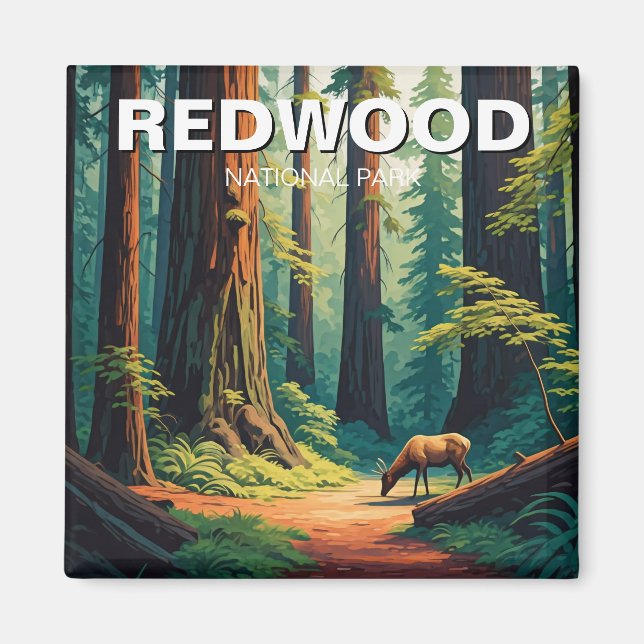 Redwood National Park California Elk Magnet (Front)