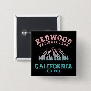 Redwood National Park California Gradient 2 Inch Square Button