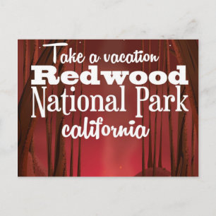 Redwood National Park, California travel poster Postcard