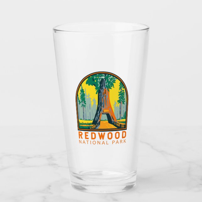 Redwood National Park Chandelier Tree Vintage Glass (Front)