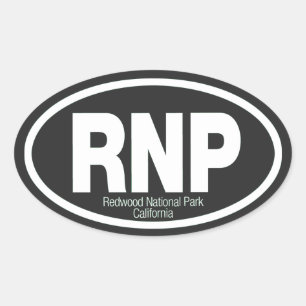 Redwood National Park Oval Sticker