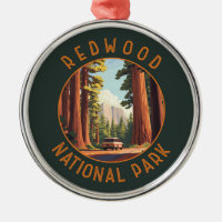 Redwood National Park Retro Distressed Circle