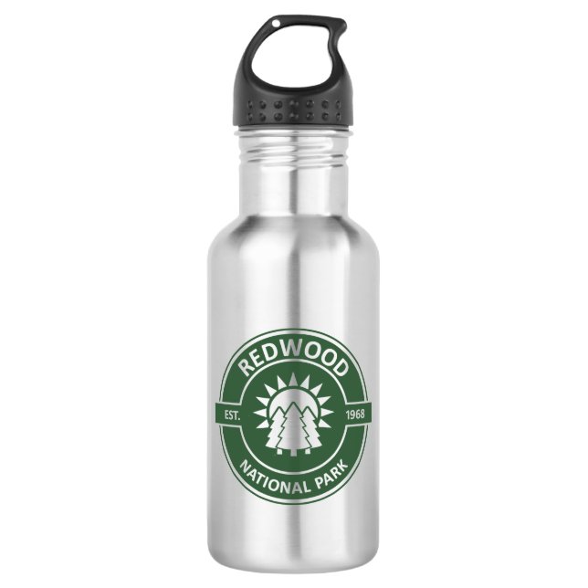 Redwood National Park Sun Trees 532 Ml Water Bottle (Front)