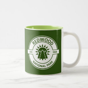 Redwood National Park Sun Trees Two-Tone Coffee Mug