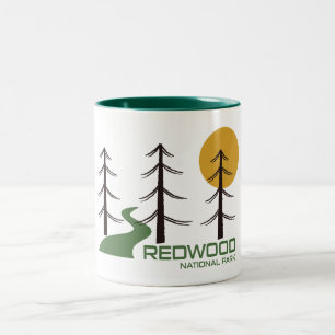 Redwood National Park Trail Two-Tone Coffee Mug