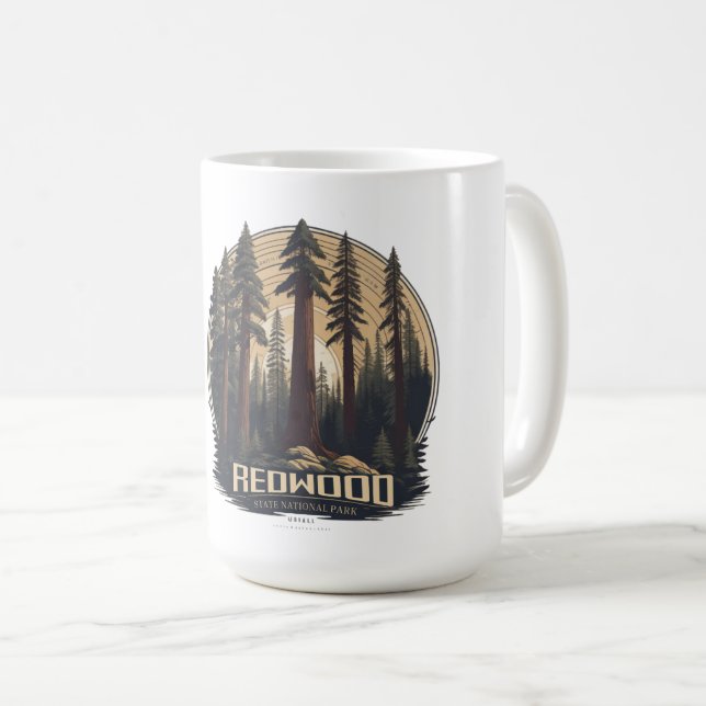 Redwood natioonal state park, Coastal California Coffee Mug (Front Right)