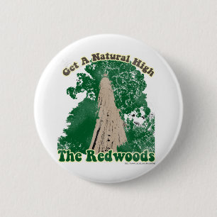 Redwood Natural High 2 Inch Round Button