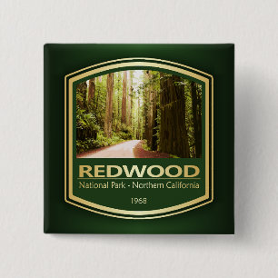 Redwood NP (PF1) 2 Inch Square Button