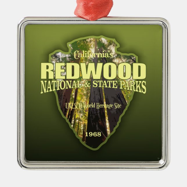 Redwood NSP (arrowhead) Metal Ornament (Front)