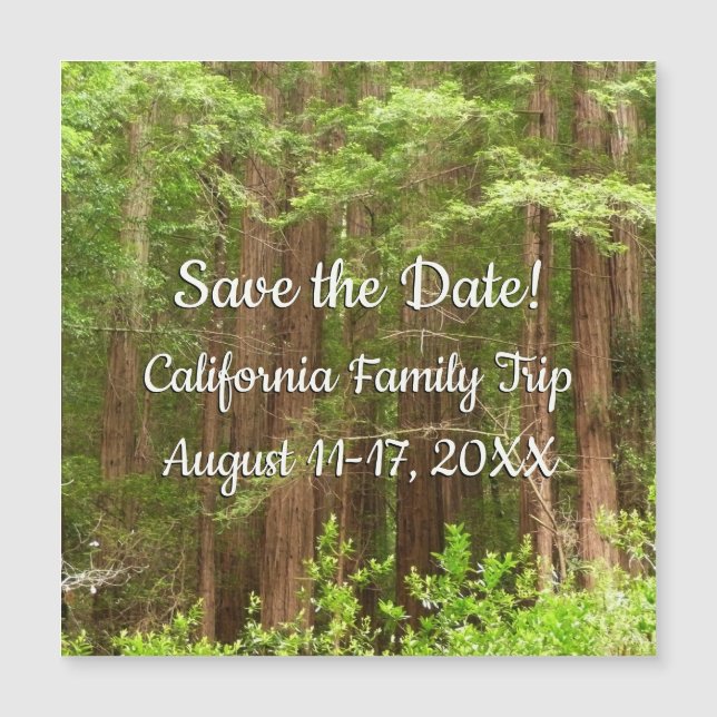 Redwood Trees at Muir Woods Save the Date (Front)